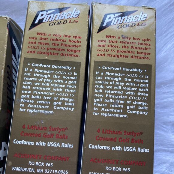 Pinnacle Golf Balls Gold LS Distance 3 Pack Bundle Set Sporting Goods Outdoors - Picture 6 of 7